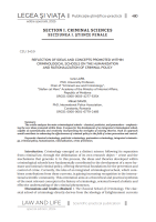 Reflection of Ideas and Concepts Promoted within Criminological Schools on the Humanization and Rationalization of Criminal Policy